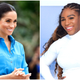 (l-r) Meghan, Duchess of Sussex on October 26, 2018 in Nuku’alofa, Tonga; Serena Williams visits Beautycon POP in Los Angeles on December 02, 2018 in Los Angeles, California.